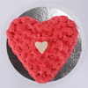 Decorated Red Heart Cake
