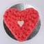 Decorated Red Heart Cake