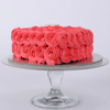 Decorated Red Heart Cake